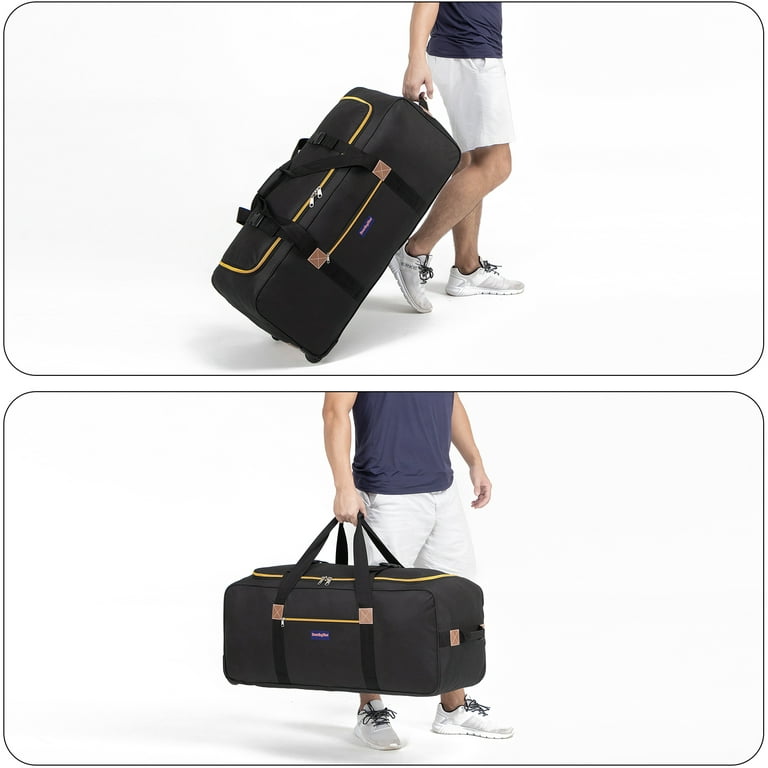 34x14x14 Inches 50 LB Airllines Cuban-Homecoming Rolling Duffel Bag Maleta  de Lona 50 LB Cap Luggage