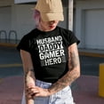 thumbnail image 2 of Husband. Daddy. Gamer. Hero. - Dad's Birthday or Father's Day, Black T-Shirt, Small, 2 of 5