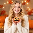 thumbnail image 6 of Glitter Pumpkin Squishy Toy, Slow Rebound Squeeze Stress Relief Fidget, Cute Halloween Party Favor Gift for Kids Adults (Saffron), 6 of 7