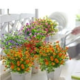 thumbnail image 6 of 6 Bundles Artificial Flowers UV Resistant Realistic Faux Plants Fake Flowers for Outdoor Porch Planters, Spring Summer Home Living Room Office Garden Decorations (Multi-color-Eucalyptus), 6 of 8