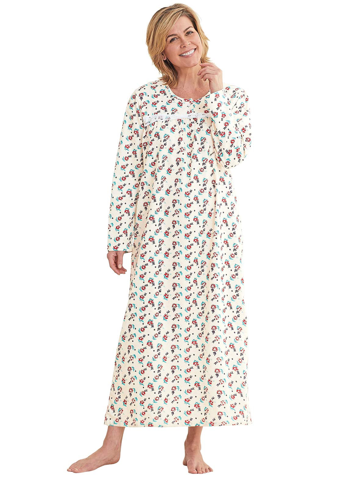 100% Cotton Flannel Gown by Cozee Corner - Walmart.com