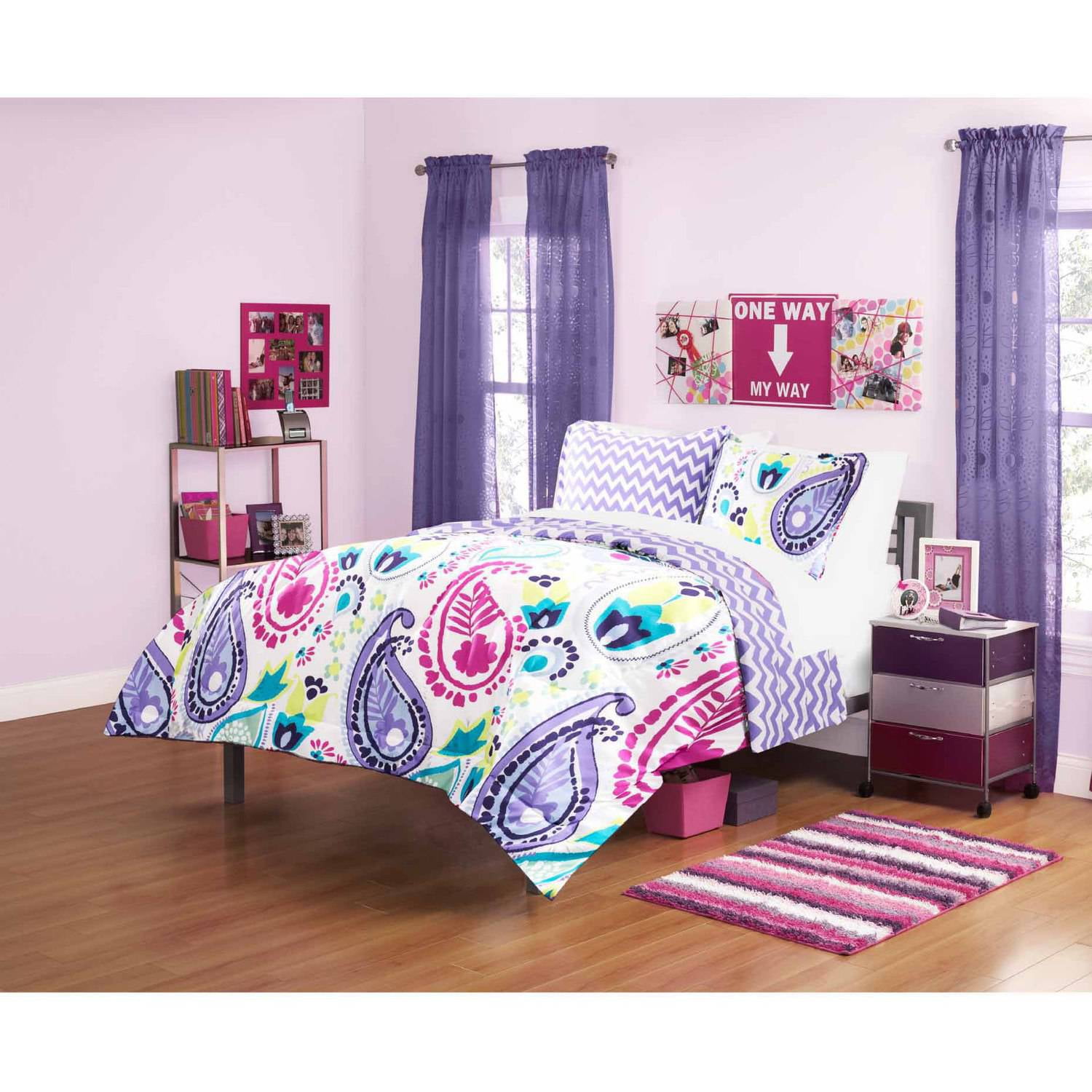 walmart twin comforter sets girl