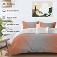 thumbnail image 3 of 3 Piece Orange Gray Ombre Duvet Cover Set Queen Size, Microfiber Comforter/Quilt Cover with Corner Ties and 2 Pillowcases, Modern Gradient Abstract Art All Season Soft Bedding with Zipper Closure, 3 of 8