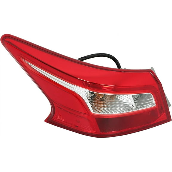 Waltyotur For 2016 2017 2018 Nissan Sentra Red Outer Tail Light Tail Lamp Clear Left Side