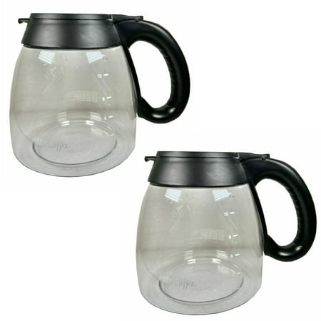 

2 X Mr. Coffee ISD13 12-Cup Replacement Decanter for FT and IS Series Black
