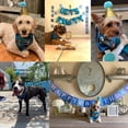 thumbnail image 2 of Bandana de cumpleaños de perro azul, suministros para fiesta de primer cumpleaños de perro Rojo Verde, 2 of 5