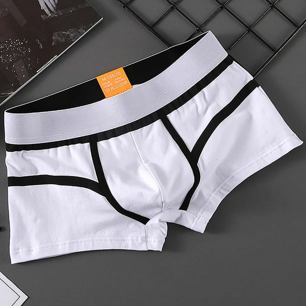 Aoochasliy Mens Underwear Clearance Solid Color Boxer Large Size Mid ...