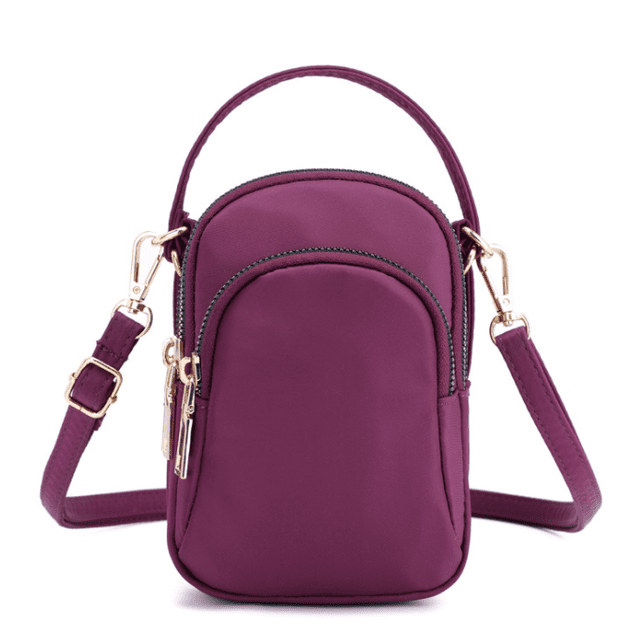 Bolsos cruzados pequeños de nailon impermeables para mujer, monedero para teléfono móvil, billetera para teléfono inteligente con práctico transporte Sincero Hogar