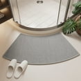 thumbnail image 2 of Absorbent Linen Bath Mat Non-Slip Rug Entrance Bedroom Foot Carpet 30x16 Inch Gray, 2 of 6