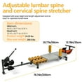 thumbnail image 5 of Aqzb Back Stretch Bench with Cervical Traction, Length Adjustable Spine Stretcher Bed with Foam Rollers, 150kg Load-capacity Lumbar Decompression Table with Cervical Traction Lumbar Stretcher, 5 of 7
