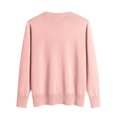 thumbnail image 4 of Leidass Women V Neck Button Front Knit Cardigan Long Sleeve Ribbed Trim Relaxed Fit Solid Casual Sweater Pink M, 4 of 4