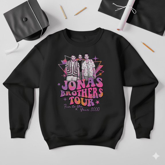 Jonas Brothers Pink Concert Tour 2023 Pop Music Fan Sweatshirt V41339, up to size 5XL
