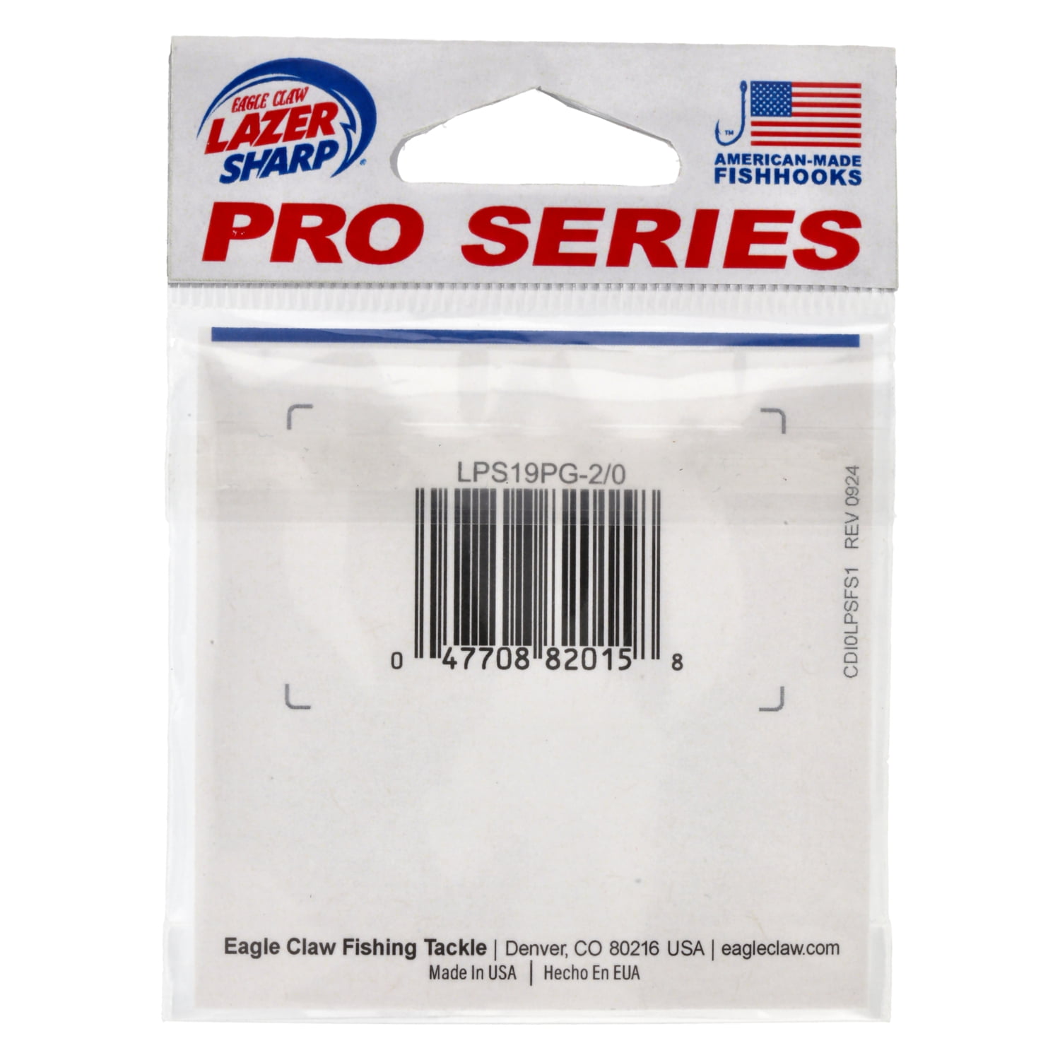 Lazer Sharp Pro Series Wide Gap Tube Hook – Molded Keeper – Size 2/0 - 5 Pack – Black