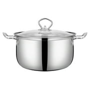 NUOLUX Stainless Steel Pot Metal Sauce Pan Milk Pot Kitchen Milk Stockpot Kitchen Cooking Pot with Lid