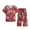 Red, variant on Tbopshirt Pajamas for Women,Women's Summer Two Piece Set Short Sleeve Round Neck Pajama Set Printed Tops Pants Set,Womens Pajama Sets