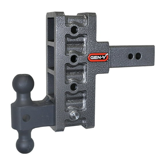 GEN-Y Hitch Offset Drop Hitch with Dual-Ball Mount for 2.5" Receiver - 32,000 LB Towing Capacity - 3,500 LB Tongue Weight