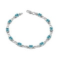 thumbnail image 1 of BLUE TOPAZ INFINITY BRACELET IN WHITE GOLD :  14K  6.5", 1 of 1