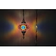 thumbnail image 3 of Turkish Mosaic Ceiling Lamps, Moroccan Pendant Lighting, Handmade Mosaic Hanging Light, Anatolian Lamp Desing, Traditional Turkish Lamps (Sky RED), 3 of 3