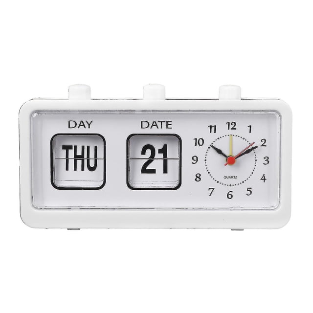1 Pc Time Clock Home Use Simple Rectangle Clock Manual Control Date Week Clock