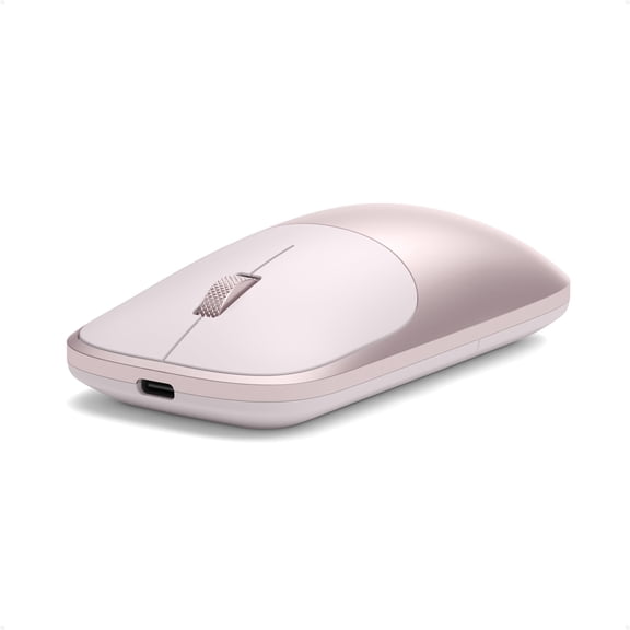 Satechi Slim EX Wireless Mouse, Multi-Device Bluetooth & 2.4GHz Connection for macOS, Windows, iPadOS, and Android, Quiet Clicks, Anodized Aluminum Shell, USB-C Rechargeable Battery, Blush