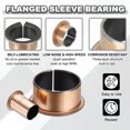 thumbnail image 3 of Uxcell 20Pcs Rodamiento de Manga con Brida, 15mm de Agujero x 17mm de OD x 12mm de Longitud, 23 x 1.0mm Diámetro de Brida x t Bushings de Bronce Sinterizado Auto-Lubricante para Equipos Industriales, 3 of 6