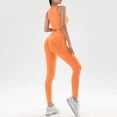 thumbnail image 2 of Traje de fitness para mujer, traje de yoga, ejercicio, sujetador de yoga, pantalones ajustados de cintura alta, traje para correr de secado rápido, 2 of 5