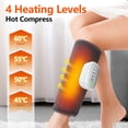 thumbnail image 6 of Heated Wireless Leg Massager for Circulation, Cordless Air Compression Calf Massager with 4 Heating Levels 8 Intensities 4 Modes for Fatigue Relief, Gifts for Men Women (Single), 6 of 12