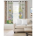 thumbnail image 2 of Easter Blackout Curtains for Bedroom Living Room Darkening Curtains 96 Inches Long Rustic Gnomes Duck Floral Colorful Eggs Wooden Grain Window Curtain 2 Panels Set Window Treatment Drapes 52"x96", 2 of 9