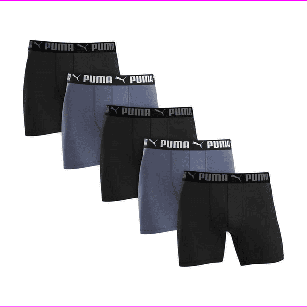 ga winkelen salaris winkel PUMA Boxer Briefs Solid Stretchy Moisture Wicking Underpants (Men's) 5 Pack  - Walmart.com