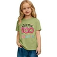 thumbnail image 3 of Gelikeya Toddler Kids 100 Days of School Shirt Boys Girls Short Sleeve Tshirts Cute Spring Summer Outerwear Clothing Army Green, 8-9 Years, 3 of 7