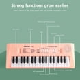 thumbnail image 4 of Pink 37-Key Electronic Keyboard Piano For Kids - Portable Music Toy With Microphone And Recording Function - Educational Musical Instrument With Built-In Songs - 16.1 X 5.9 X 1.6 Inches, 4 of 8