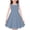 Blue, variant on Girl Casual Dress Sleeveless Casual Summer Sundress Flower Printed Jumper Skirt Party Sundress