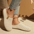 thumbnail image 5 of Women's Perforated Closed Toe Mules, Low-Top Lightweight Slip-On Breathable Flat Clogs for Casual & Everyday Wear Beige 6.5, 5 of 8