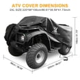 thumbnail image 2 of XXL Size Quad ATV Cover Waterproof Rain Snow Sun Resistant Black, 2 of 7