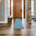 thumbnail image 2 of Ottomanson Non-Slip Hallway Runner Rug 20" x 59" Perfect for High Traffic Areas, Blue Trellis, 2 of 8