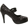 thumbnail image 6 of 421-JANE-G, 4" Double Strap Glitter Mary Jane Shoes, 6 of 7