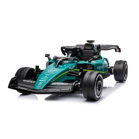 Voltz Toys Ride-on Car for Kids, 12V Aston Martin F1 Electric Car for Kids 3-8 Years, Battery Powered Vehicle with Remote Control, LED Lights and Music for Boys Girls