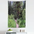 thumbnail image 1 of Landscape Tapestry, Wild Trees Landscape Photography Walkway to Forest Calm Weekend Getaways Scenery, Fabric Wall Hanging Decor for Bedroom Living Room Dorm, 5 Sizes, Multicolor, by Ambesonne, 1 of 1