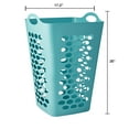 Mainstays Flexible Square Laundry Hamper, Teal
