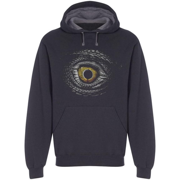 Big Eye Of Crocodile Hoodie Men -Image by Shutterstock, Male 3X-Large