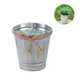 thumbnail image 6 of Monyance Metal Flower Vase Metal Bucket Flower Vase Rustic Farmhouse Planter for Home Office(3.74X3.54X3.54Inches), 6 of 10