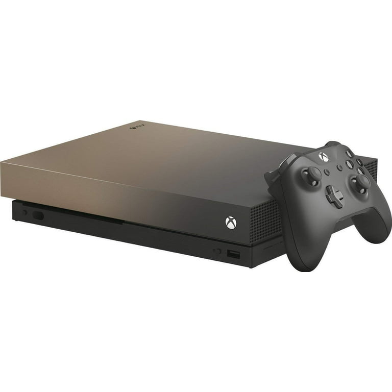 Restored Microsoft Xbox One X 1TB, Gold Rush Special Edition
