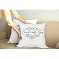 thumbnail image 2 of Ambesonne Love Throw Pillow Cover 2 Pack, Live Laugh Love Curlicue Art, 16", White Dark Grey, 2 of 5