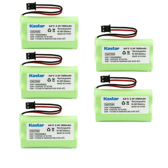 Kastar 5-Pack Battery Replacement for Uniden EXP371A, EXP3710, EXP380, EXP4540, EXP4541, EXP970, EXP971 EZAi2997, EZi2996, EZX290, Uniden BT904 BP904 BT1007 BT1015 BBTY0460001 BBTY0510001 BBTY0624001