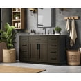 thumbnail image 3 of Elegant Kitchen and Bath Alden 54 inch Single Bathroom Vanity in Mocha Brown, 3 of 10