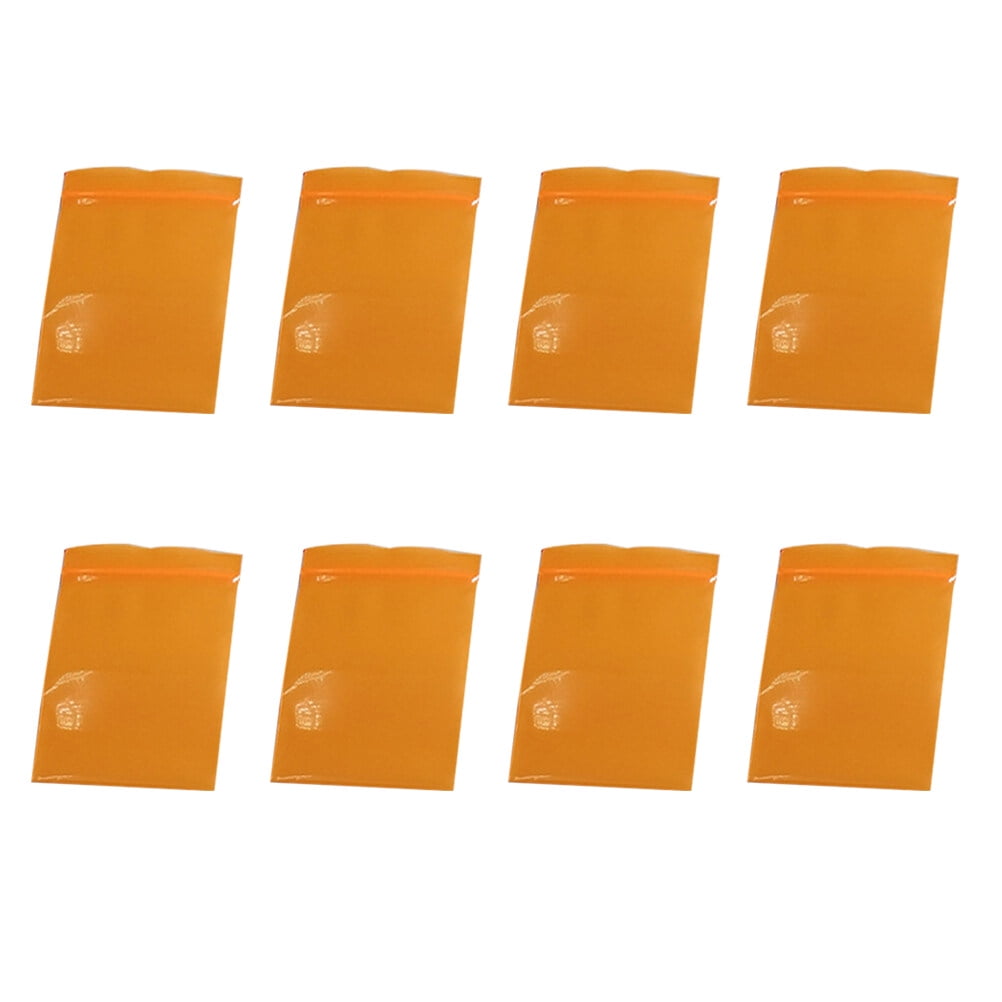 100pcs Orange Sealing Bag Zipper Zealed Pouch Plastic Bag Dispenser