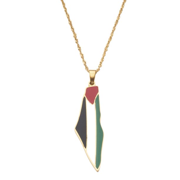 Palestine Flag Map Necklace Palestinian Flag Color Necklace Pendant Jewellery UK N9W3 Walmart.ca
