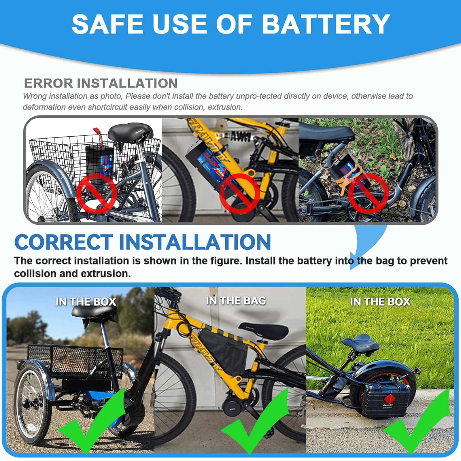 MFAOSHI 72V 30Ah LiFePO4 Battery,50A BMS & Superior Safety | Anderson Connector |Pack for Adult 0W-3500W Electric Bicycles, Motorcycles, Scooters(A)