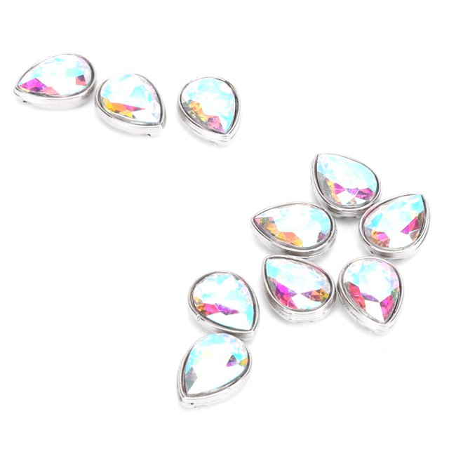Edged Claw Rhinestone, Rhinestones For Crafts Rhinestones 0.4 X 0.6in Hotfix Rhinestones Stylish 10Pcs For DIY Craft Decoration Bright Red,AB Color,Light Purple