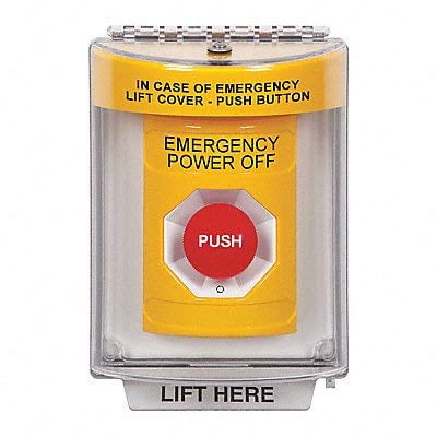 Emergency Power Off Push Button, 2-7/8" D